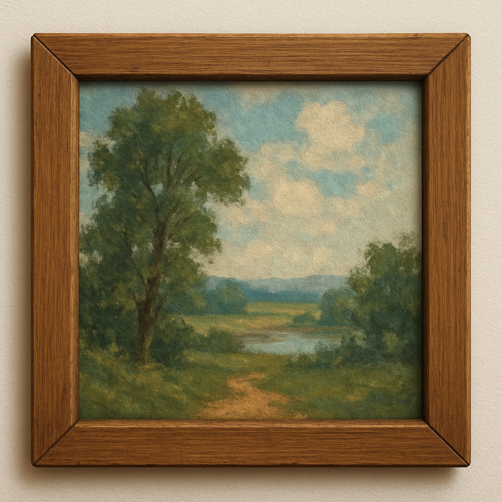 canvas picture frame wood