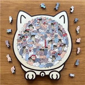 cat shaped jigsaw